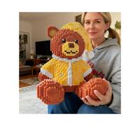(M3027-A) 1000 Pcs/1200pcs/4000 Pcs Creative Small Particle Pajama Bear Building Block Set/Home Craft/Relaxation/3D Puzzle/Party Game