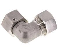 M30x2 x 22L Stainless steel Adjustable 90 deg Elbow Compression Fitting with Sealing cone and O-ring 160 Bar DIN 2353
