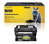 M3150 Drum Unit Compatible for Lexmark High Yield Replacement for M3150 XM3150 Printers, Black Printable 60000 Pages (Black)