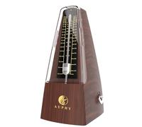 M350 AUPHY Mechanical Metronome with Accent Bell, Classic Shape, Accurate Beat, Multiple Beat Modes, Suitable for Guitar Piano Drums Violin Saxophone etc（Wood Grain）