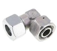 M36x2 x 25S Zinc plated Steel Adjustable 90 deg Elbow Fitting with Sealing cone and O-ring 400 Bar DIN 2353