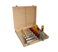 Irwin Marples MS373S8 Splitproof Flat Wood Chisel Set 8-Piece & Wooden Box