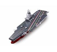 M38-B1211 Sluban ModelBricks- 1/700 Aircraft carrier Fujian, Grau, Rot