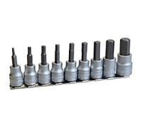 Teng M3812 10 Piece Clip Rail Hex Key Socket Set Metric- 3/8in Square Drive