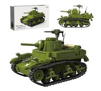 M3A1 Stuart Light Tank Building Blocks Set - 579PCS 1:35 Scale Military Tank Bricks Kit， WWII US Army Armored Vehicle Model, STEM Education Toy, Home Decor for Adult, Creative Gift for Man