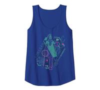 M3GAN This is The Part Where You Run Neon Schematics Tank Top, Women, Royal Blue, Medium