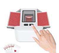M3L-Automatic Card Shuffler Rechargeable 2 Decks, 2000 mAh Built in Battery USB-C Charge, Low Noise Fast Shuffler, Portable Smart Auto Shuffler for UNO Poker Blackjack Skip-Bo Texas Hold'em