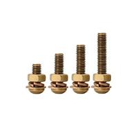 M3M4M5M6 Brass Screw Nut Set - Large Full Cross Round Head Screws with Flat Bounce Shimorteeth for Versatile Applications(40mm,M4(20Pcs))