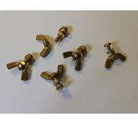 M3X12 BRASS PAN HEAD BOLTS NUTS & WASHERS & WING NUTS PACK 0F 5 BRASS SET SCREWS