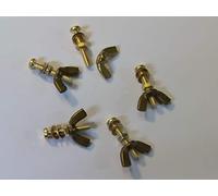 M3X20 BRASS PAN HEAD BOLTS NUTS & WASHERS & WING NUTS PACK 0F 5 BRASS SET SCREWS