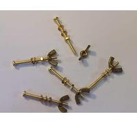 M3X40 BRASS PAN HEAD BOLTS NUTS & WASHERS & WING NUTS PACK 0F 5 BRASS SET SCREWS