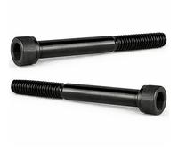 M4 (4mm x 45mm) (Pack of 4) Black 12.9 Plain Steel High Tensile Hexagon Socket Cap Head Screws ISO4762 Metric Partially Threaded Bolts - F04B