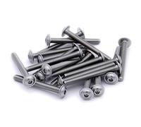 M4 (4mm x 4mm) Flanged Hex Socket Button Machine Screw (Bolt) - Stainless Steel (A2) (Pack of 20)