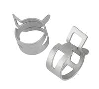 M4.5/5/6/7/8/9/10/11/12-37mm 10Pcs Hose Clamps Fuel Hose Line Water Pipe Clamp Hoops Air Tube Fastener Spring Clips Galvanized(M6 10pcs)