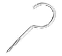 M4.5 C Shape Hook Screws (Pack of 25), Cup Hooks, 4.5X35mm Eye Screw, Open Loop Wall Hanger, Screw-in Self Tapping Ceiling Fasteners for Cups, LED Lights, Christmas Decoration, Plants, Kitchen