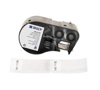 Brady Self-Laminating Vinyl Pre-Sized Labels for Label Printer BMP41/BMP51/BMP53/M511-110 Self Adhesive Printer Labels - Black on White, Transparent (25,40 mm (W) x 63,50 mm (H)) - M4-51-427