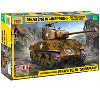 M4 A3 (76mm) Sherman US Medium Tank 1:35 Plastic Model Kit ZVEZDA