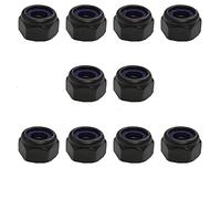 M4 Black Nylon Insert Lock Nuts, Pack of 10 - A2 304 Stainless Steel DIN 982 Blackened Nyloc Hex Nut with Nylon Locking Ring for Automotive, Engineering & DIY Fastening