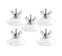 M4 - D40 MM Transparent PVC Long Screw Suction Cup Hook With Butterfly Nut,5 PCS (L-M4-D4)