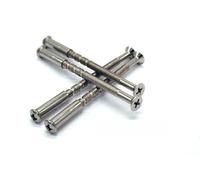 M4 Door Handle Screw Connecting Bolts with Sleeves for Door Handles, Roses, Knobs and Escutcheons, Chrome(Pack of 6)