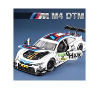(M4 DTM White) 1:24 BMW M4 GT3 Alloy Sports Car Model Diecast Metal Toy Car Vehicles Model Simulation Sound and Light