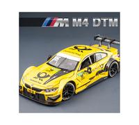 (M4 DTM Yellow) 1:24 BMW M4 GT3 Alloy Sports Car Model Diecast Metal Toy Car Vehicles Model Simulation Sound and Light