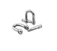 M4-M14 A2 Stainless Steel 304 D-type Dee Shackle, Antirust D, U-Type Bow for Steel Wire,Construction, Rigging(M8 5Pcs)