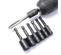 M4~M14 Socket Collet Wrench Tap Socket Thread Screw Chuck Alloy Steel Die Socket Adapter for Electric Screwdriver/Drill 1Pcs(M12)