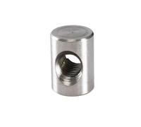M4 M5 M6 304 Stainless Steel Barrel Bolts Cylindrical Pin Dowel Cross Hole Hammer Embedded Nut for Wood Furniture Accessories(M6x28x10mm-5Pcs)