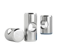 M4 M5 M6 304 Stainless Steel Cross Hole Barrel Nut(14mm (10pcs),M6)