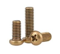 M4 M5 M6 Brass Round Head Cross Groove Screws Brass Machine Screw Pan Head(M5x45)