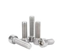 M4 M5 M6 M8 304 Stainless Steel Hexagon Socket Knurled Cap Head Screws Thin Head Allen Key Bolts Length 6-55mm(M8x50(10pcs))