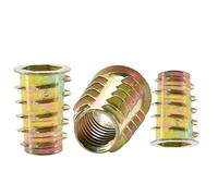 M4 M5 M6 M8 M10 Furniture E-Nut Zinc Alloy Thread For Wood Insert Nut Woodworking Inside And Outside For Bed(M4x8mm(55Pcs))