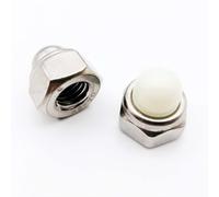 M4 M5 M6 M8 M10 M12 304 Stainless Steel Acorn Cap Cover Semicircle Dome Insert Lock Nut Self-locking Nylock Locknut 2/5Pcs(Nylon cap,5pcs M8)