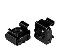 M4 M5 M6 M8 M10 M12 Color Zinc/Nickel/304 Stainless Steel Square Elastic Rack Mount Server Cabinet Shelf Clip Floating Cage Nut(Black Zinc Plated,M6(50pcs))