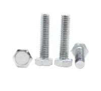 M4 M5 M6 M8 M10 M12 DIN933 Metric Thread Zinc Plated Carbon Steel Screw Hex Hexagon External Head Screws Bolt(10mm,M5 10pcs)