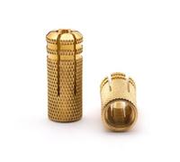 M4 M5 M6 M8 M10 M12 Drop in Anchors Brass Wall Anchor Expansion Bolt Sleeve Brass Plug for Anchoring into Concrete Masonry Bricks, Natural Hard Stones (200, M5)