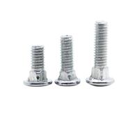 M4 M5 M6 M8 M10 M12 Galvanized GB12 DIN603 Truss Round Head Square Neck Carriage Screw Bolt For Shelf Desk L=10-100mm(60mm,M6 5pcs)