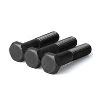 M4 M5 M6 M8 M10 M12 M14 M16 Half Tooth Black Grade 12.9 Steel External Hexagon Bolts Hex Head Screws