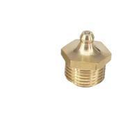 M4 M5 M6 M8 M10 M12 M14 M16 M18 M20 Metric Male Thread Taper Straight Brass Grease Zerk Nipple Fitting for Grease Gun(M10x1mm)