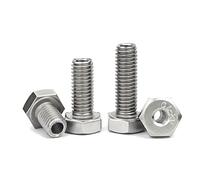 M4 M5 M6 M8 M10 M12 M14 M16 M20 304 Stainless Steel Outer Hexagon Hollow Screw Bolt Through Hole Screw, M12x50mm (2pcs)