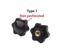 M4 M5 M6 M8 M10 M12 Plum Bakelite Hand Tighten Nuts Handle Thread Star Mechanical Black Thumb Nuts Clamping Knob Manual Nuts