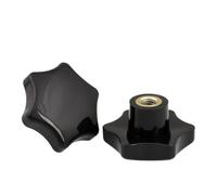 M4 M5 M6 M8 M10 M12 Plum Hand Tighten Nuts Handle Thread Star Mechanical Black Thumb Nuts Clamping Knob Manual Nuts(Blind End,M6(Head 25mm) 10pcs)