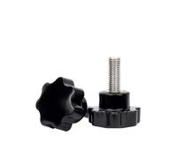 M4 M5 M6 M8 M10 M12 Stainless Steel Hand Knob Screws Bolt Star Shape Head Thread Clamping Thumb Handle Machine Screw (Color : 40mm (5pcs), Size : M12 (Head 48mm))