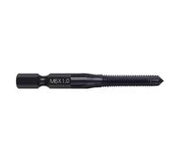 M4 M5 M6 M8 M12 Hexagonal Shank Machine Head Straight Slot Tapping Electric Drill Hand Electric Drill Tap Tapping (Color : A, Size : M6x1.0)