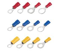 M4 M5 M6 M8 PVC Insulated Ring Lugs Crimping Terminals Electrical Wire Cable Connectors Butt Connector(360PCS Mix)