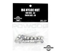 M4 NYLOC NUT - A2 Stainless Steel Lock Nuts Grade 304 Metric - DIN 985 - by POWCOG® - Pack of 20