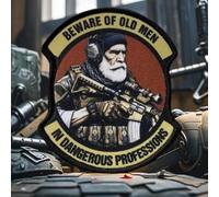M4 Old Man Rifleman Patch: Humorous Morale Patch with Hook and Loop - Soldier Tactical Military Patches, Morale Patches for Backpacks, Helmet and Other Military Tactical Gears