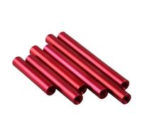 M4 Red Aluminum Spacer, OD7 Length 10-70mm Round Standoff Stud Female Threaded Extend Long Nut Column(Length 25mm 10pcs)