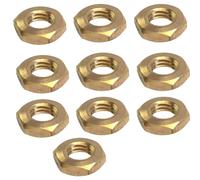 M4 Solid Brass Half Nuts DIN 439 (Pack of 10)